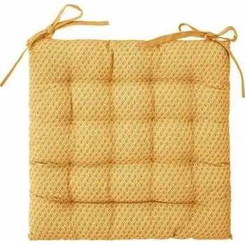 Podsedák Atmosphera Čtvercový polštář na židli 38 cm žlutý