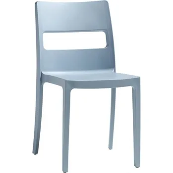 Jídelní židle Modrá plastová stohovatelná židle Sai SCAB Design do zahrady a banketní místnosti