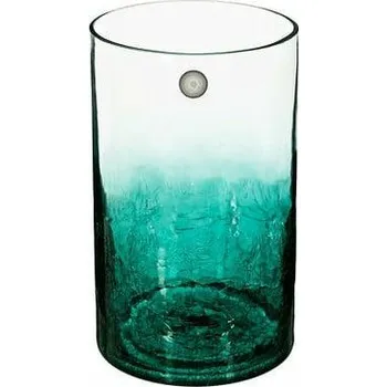 Váza Skleněná váza Crackle 20 cm mořská moderní dekorativní do obýváku Atmosphera