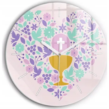 Hodiny Nástěnné hodiny SacroArte, odstíny růžové, 60 cm