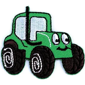 autíčko Nažehlovačka nákladní auto, traktor, bagr, vláček, míchačka Varianta: 13 zelená pastelová traktor, Balení: 1 ks