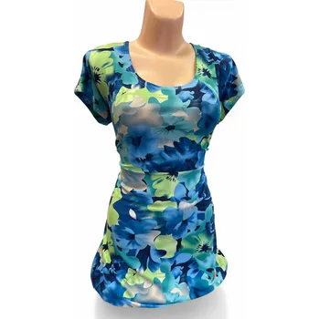 Dámská tunika Halenka, tunika BRIGITA, Barva Modrá, Velikost XL48, Materiál 96% Viskoza 4% Lycra