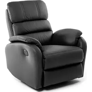 Křeslo Kožené polohovací křeslo ELEGANT 2, černá (RM)