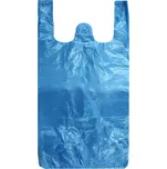 Mikrotenová taška, nosnost 4 kg, délka 47 cm, šířka 25 cm, záložka 12 cm, modrá, 200 ks