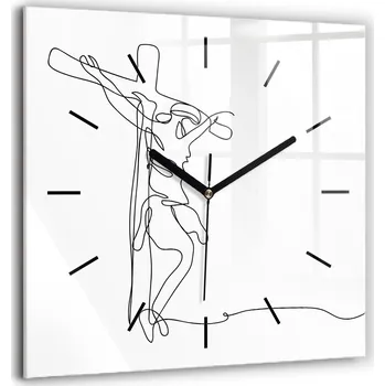 Hodiny Nástěnné hodiny SacroArte černé 60 cm