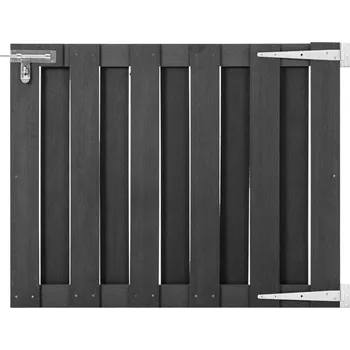 vidaXL Zahradní branka WPC 100 x 80 cm šedá