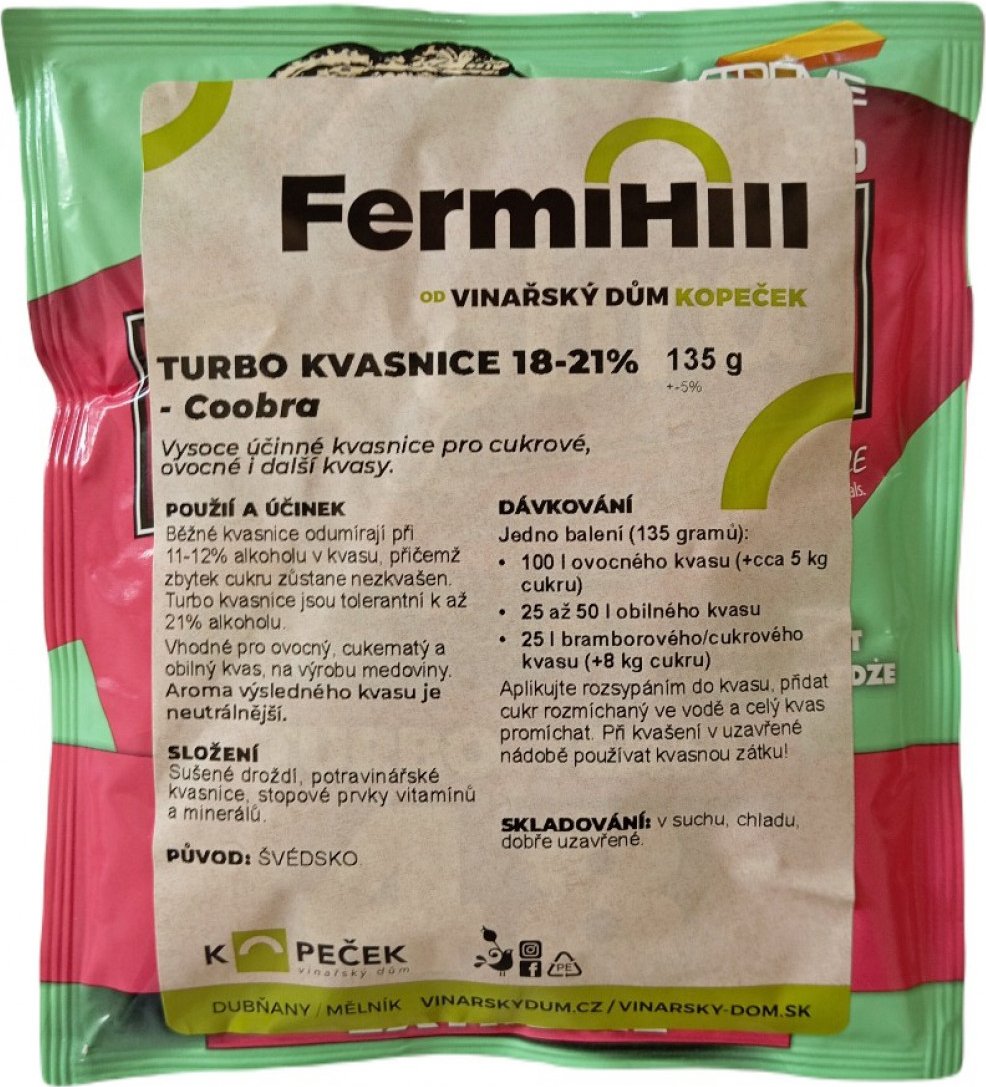 Turbokvasnice 18-21% Coobra