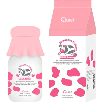 Pleťové sérum Quret Jahodové kolagenové mléčné sérum 50 ml