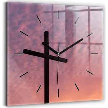 Hodiny Nástěnné hodiny SacroArte fialové 30 cm