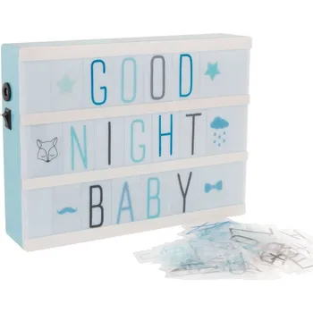 Postel Atmosphera Dětský podsvícený rám s písmeny a symboly pro noční stolek s baterií