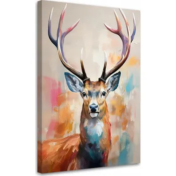 Obraz Obraz na plátně, Jelen Zvířata Malovaný 40x60