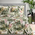 ArtFir Povlečení na dvojlůžko SPRING 43 | zelená/bílá 160 x 200 cm