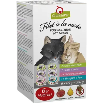 Krmivo pro kočku 6 x 85 g GranataPet Filet à la carte Mix