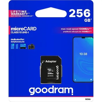 GOODRAM M1AA microSDXC 256 GB Class 10…