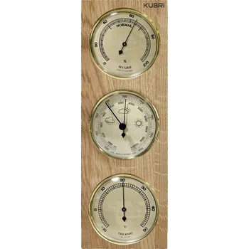 Barometr KUBRi 0222MO - barometr s vynikající citlivostí v dubovém rámu