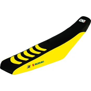 Moto sedlo BLACKBIRD POTAH SEDADLA / SUZUKI RMZ 250 '19-'23, RMZ450 '18-'23 DOUBLE GRIP 3 BARVY ČERNÁ ŽLUTÁ