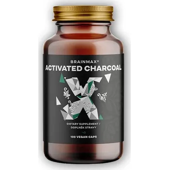 Přírodní produkt BrainMax Activated Charcoal aktivní uhlí z kokos. skořápek 575mg 100 kapslí