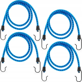 autokoberec Gumové lano s háčky, pružná transportní šňůra, délka 120 cm / 4 ks