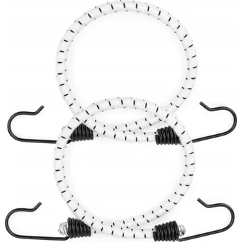 autokoberec Gumové transportní lanko pro upevnění zavazadel expander bílé 60cm / 2 ks