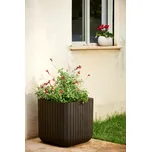 KETER Květináč CUBE PLANTER L - hnědý