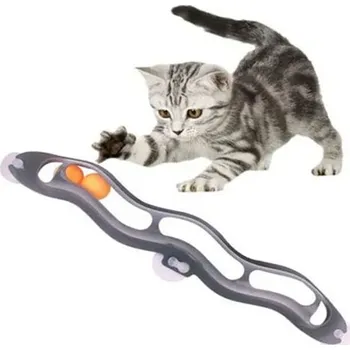 Hračka pro kočku Interaktivní hračka pro kočky Track'n Roll, šedá, 58x9cm
