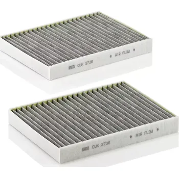 Kabinový filtr Filtr, vzduch v interiéru MANN-FILTER CUK 2736-2
