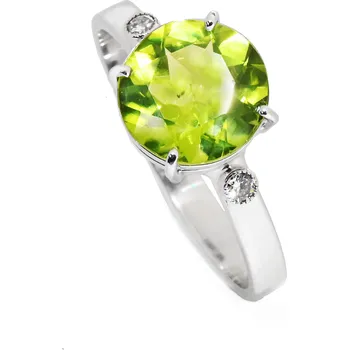 Prsten Stuchlík zlatý prsten s olivínem 00303