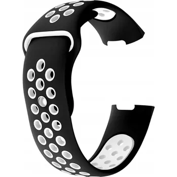 Příslušenství k chytrým hodinkám PÁSEK ŘEMÍNEK FITBIT CHARGE 3 SILIKON ČERNÁ A BÍLÁ