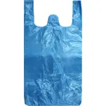 Mikrotenová taška, nosnost 10 kg, délka 55 cm, šířka 30 cm, záložka 18 cm, modrá, 200 ks