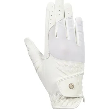 Jezdecké rukavice Jezdecké rukavice HKM Samira, bílé, L