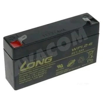 Záložní baterie Baterie Long 6V 1,2Ah olověný akumulátor F1 - PBLO-6V001,2-F1A