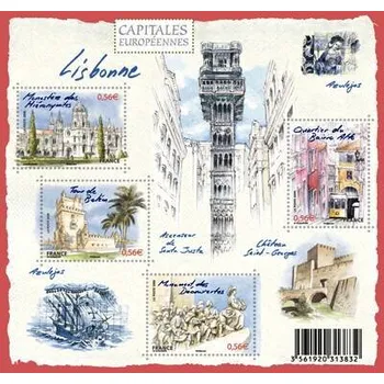 Poštovní známka Post France (2009) MiNr. 4767 - 4770 ** BL. 112 - Francie - Lisabon