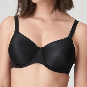 Podprsenka PrimaDonna - Satin podprsenka vysoká bezešvá nevyztužená black 90F 0161330