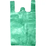 Mikrotenová taška, nosnost 4 kg, délka 47 cm, šířka 25 cm, záložka 12 cm, zelená, 200 ks