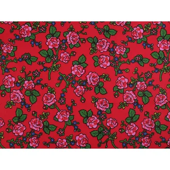 Bavlněná látka / plátno folklor růže