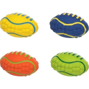 Hračka pro psa Flamingo Pet Products NV Hračka latex Ruggo Rugby míček 7,7cm mix Flamingo