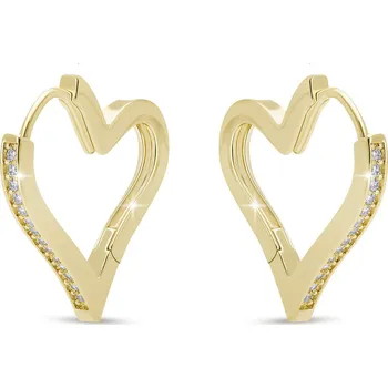 Náušnice Ellami VERONA 3441 Náušnice srdce se zirkony Ellami