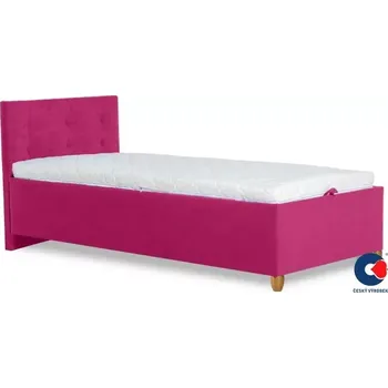 Postel Postel ALMA s lamelovým roštem 2, 200x80, růžová (č.46 /nohy buk)