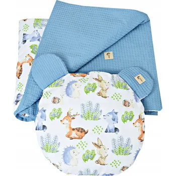 Zavinovačka ZAVINOVAČKA deka, POLŠTÁŘ s medvídkem, BAVLNA pro miminko, 100x75 cm