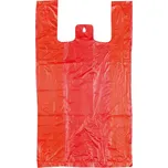 Mikrotenová taška, nosnost 4 kg, délka 47 cm, šířka 25 cm, záložka 12 cm, červená, 200 ks