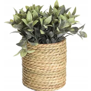umělá květina Okrasná rostlina v květináči z mořské trávy 11x23 cm