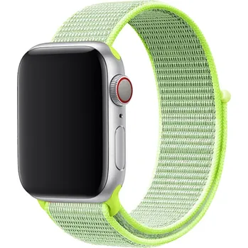Řemínek na hodinky Řemínek Swissten pro Apple Watch nylonový 42 - 44 - 45 - 49 mm limetkový
