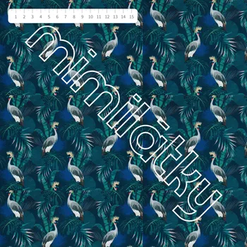 Potahová látka jeřáb s listy by MIMI