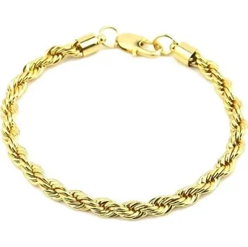 Náramek Prosperk Náramek ocelový kroucený zlatý S1651