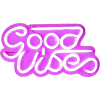 Lampička Intesi Neonová LED lampa Good Vibes