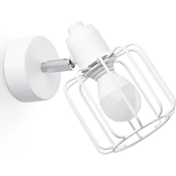 Nástěnné svítidlo Moderní bílá kovová nástěnná lampa s otočným stínidlem do ložnice BELUCI 1 SOLLUX LIGHTING