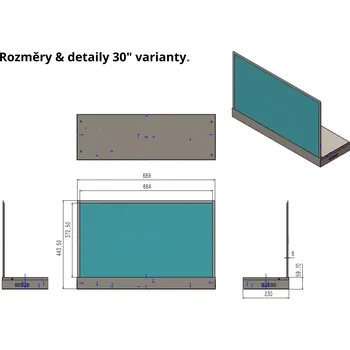 Televizor Transparentní OLED TV Průhledná Obrazovka Smart Android Digiposter Infokiosek Totem 30"
