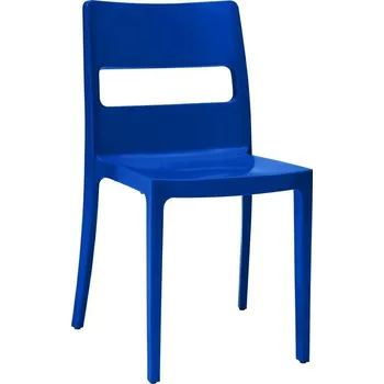 Jídelní židle Zahradní stohovatelná plastová židle modrá Sai SCAB Design na zahradu a banketní sál