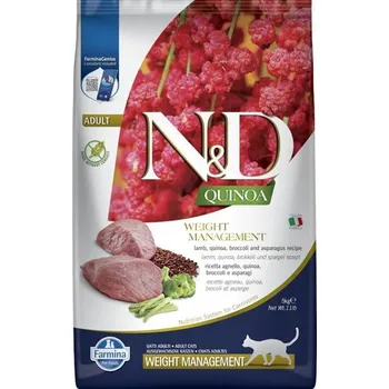 Krmivo pro kočku N&D QUINOA Cat GF Weight Management, Lamb & Broccoli Adult 1,5 kg - KM