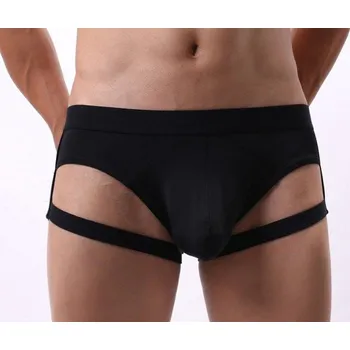 Pánské erotické prádlo Sexy Elephant Černé slipy s pásky Oliveres, S